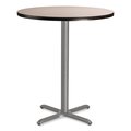 National Public Seating Cafe Table, 36in. Diameter x 42h, Round Top/X-Base, Gray Nebula Top, Gray Base CG13636XB1GY